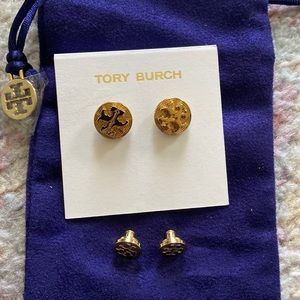 Excellent condition Tory Burch gold stud earrings